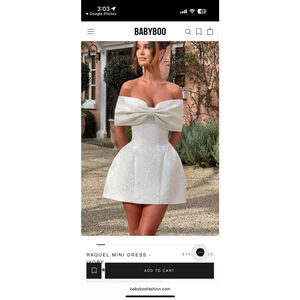 Women's BABYBOO Ivory Raquel Mini Dress S